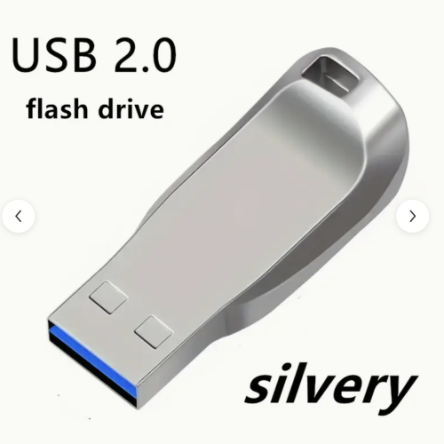 Stylish Metal USB 2.0 Flash Drive, High-Speed Data Storage, Available in 117GB, Secure Transfer for Computers, Laptops, and Tablets