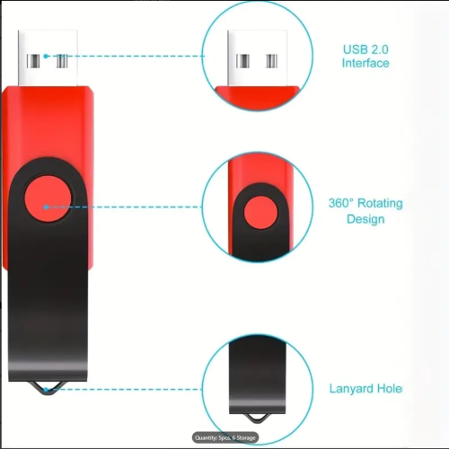 USB Flash Drive/USB 2.0 / Drive - High-Speed Rotating Design, The Actual Capacity of 8 Gb