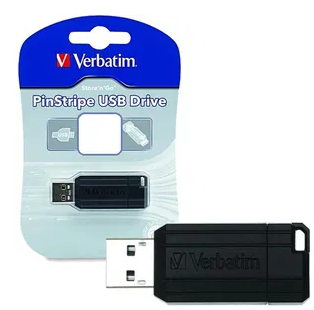 Verbatim PinStrip 16GB Black USB 2.0 Type-A USB Flash Drive 49063